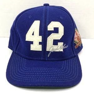 Rare Brooklyn Dodgers Negro League Jackie Robinson Common Union Buckle Blue Cap